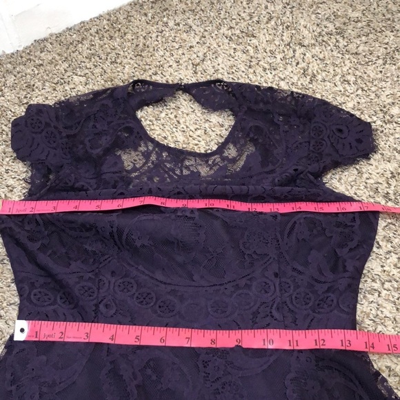 ModCloth BB Dakota Dress Size 6 Dark Purple Eyelash Lace - Picture 10 of 11